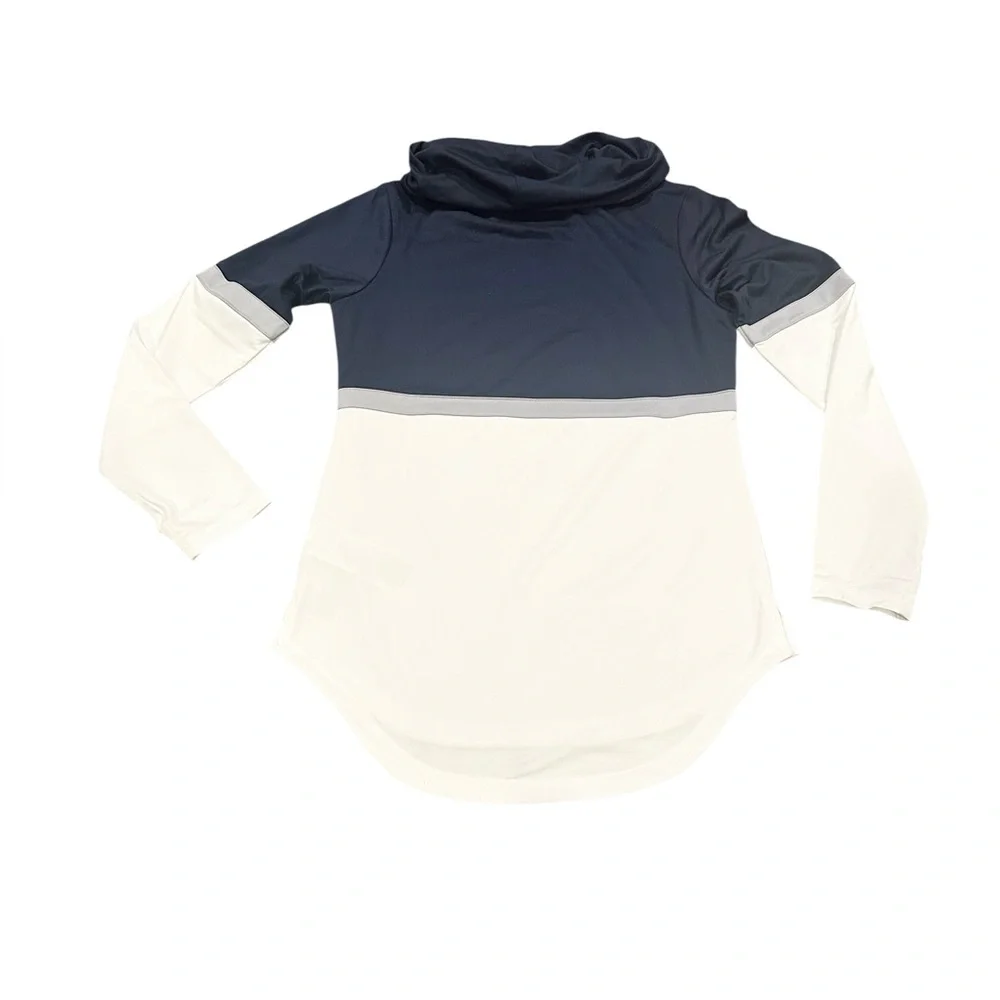 Nike New York Yankees Navy Blue White Performance Cowl Funnel Neck Top S